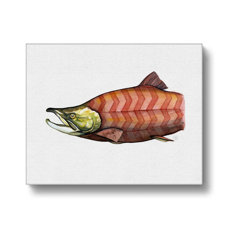 Chevron Salmon - Canvas