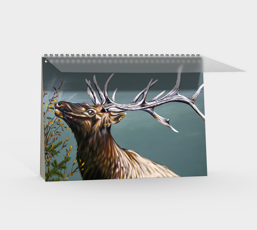 The Harvest Elk - Spiral Notebook