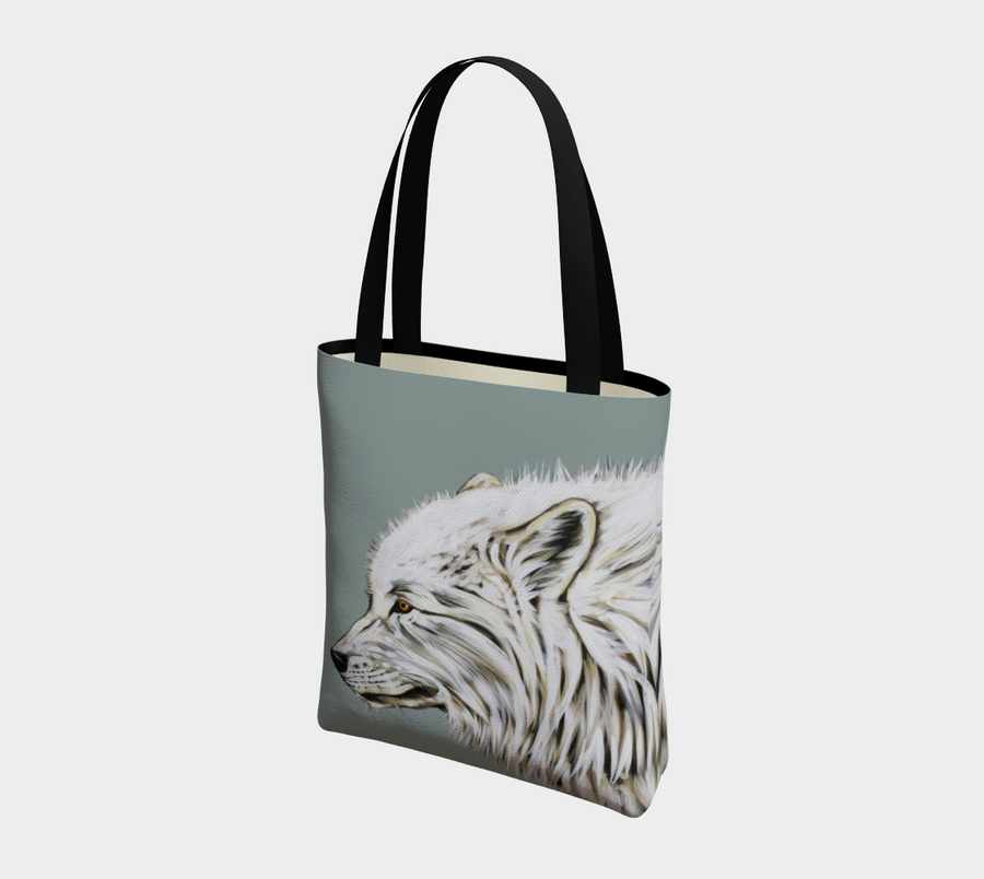 Dreaming of a White Wolf - Tote Bag