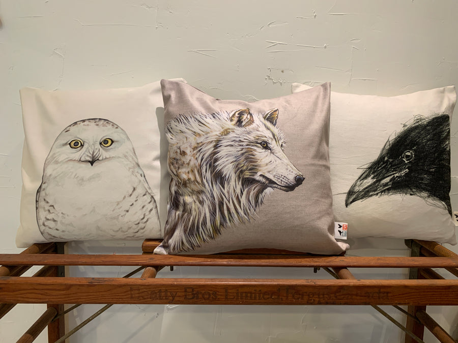 Snowy Owl - 18x18 Pillow Cover