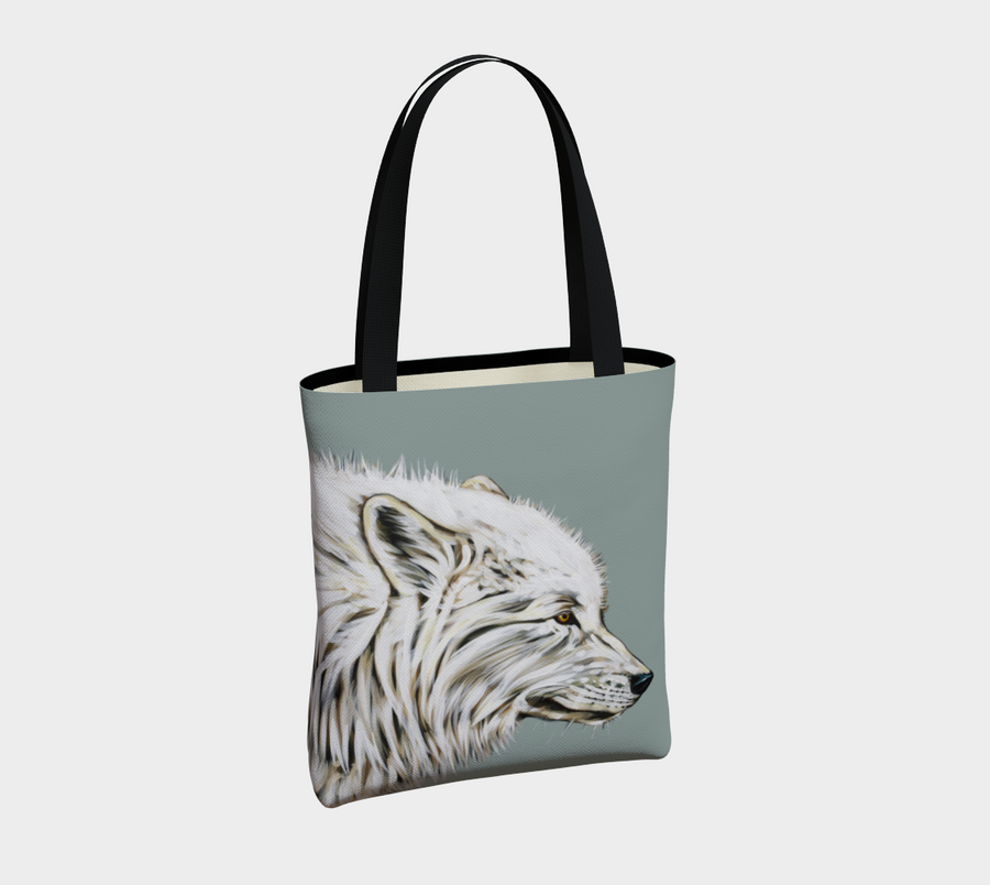 Dreaming of a White Wolf - Tote Bag