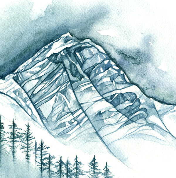 Winter Water Mountain - Canvas – Leah Pipe
