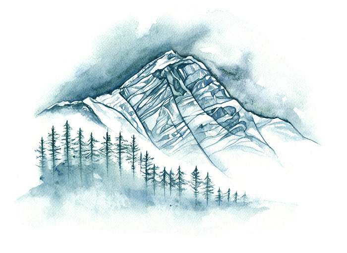 Winter Water Mountain - Canvas – Leah Pipe