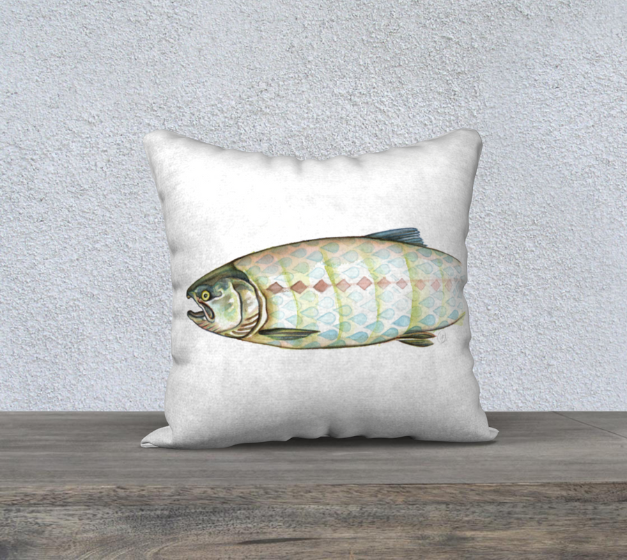 Harlequin Salmon - Pillow Cover