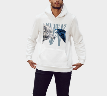 BROTHER + SISTER hoodie white ravens