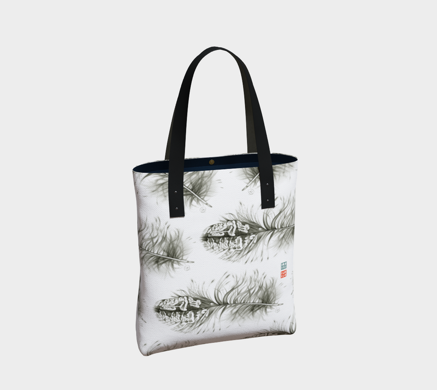 OWL FEATHER PATTERN tote bag