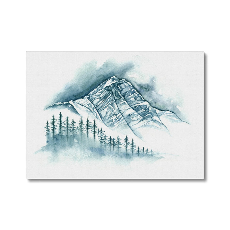 Winter Water Mountain - Canvas