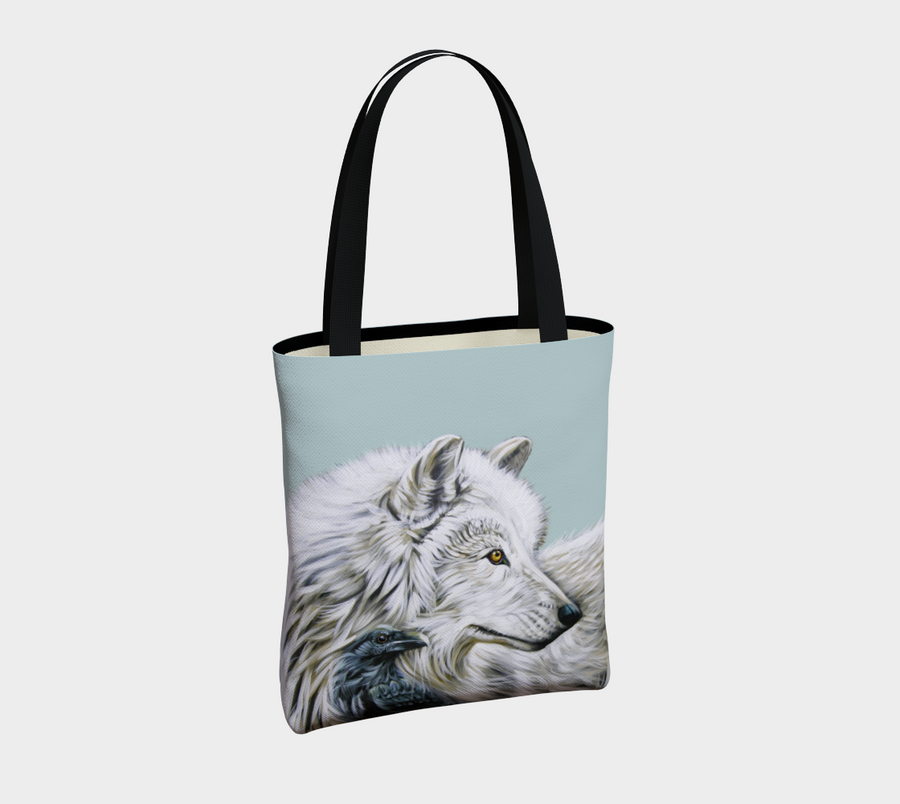White Wolf Raven King TOTE