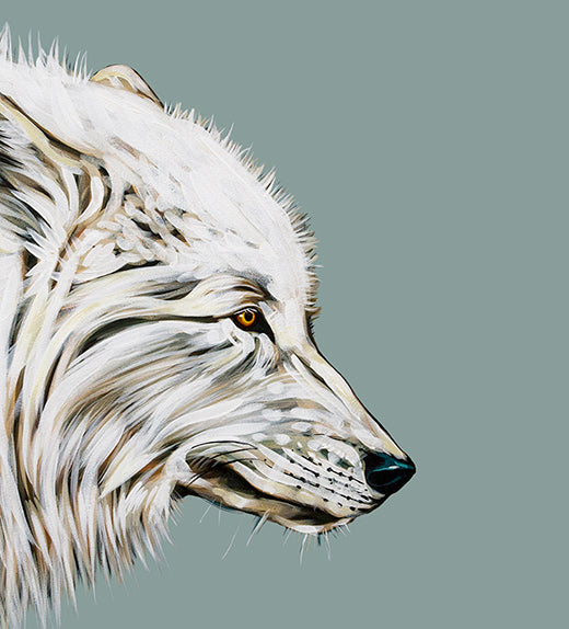 Dreaming of a White Wolf - Canvas