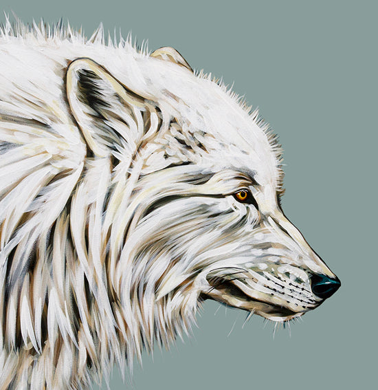 Dreaming of a White Wolf - Canvas