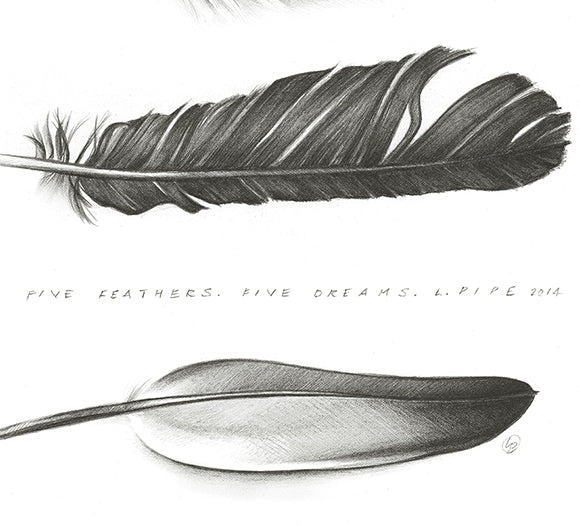 Five Feathers - Art Print
