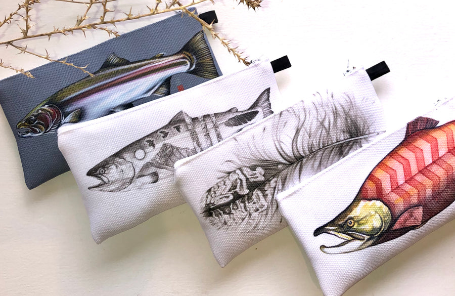 Harlequin Chevron Salmon - Pencil Case