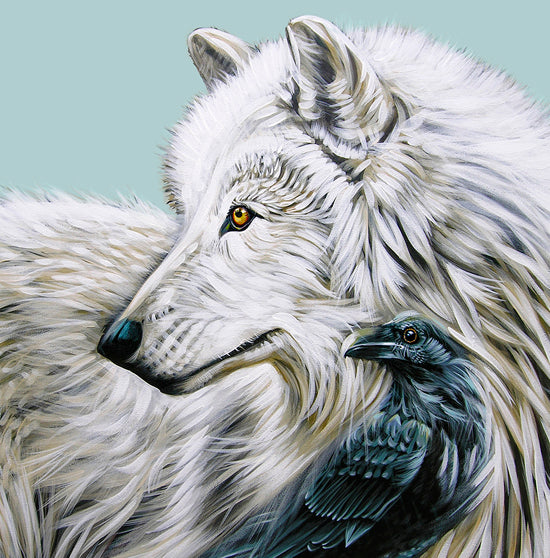 White Wolf and the Raven King - Canvas – Leah Pipe