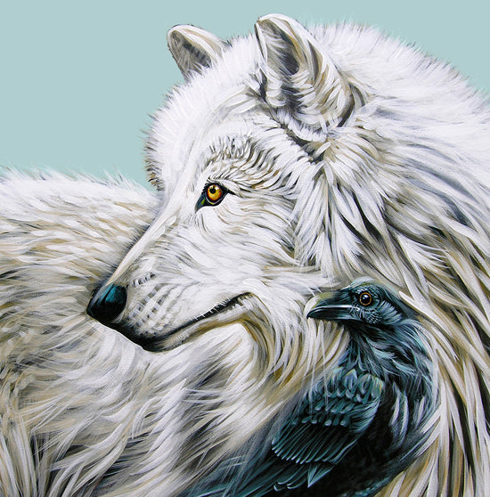 White Wolf and the Raven King - Canvas