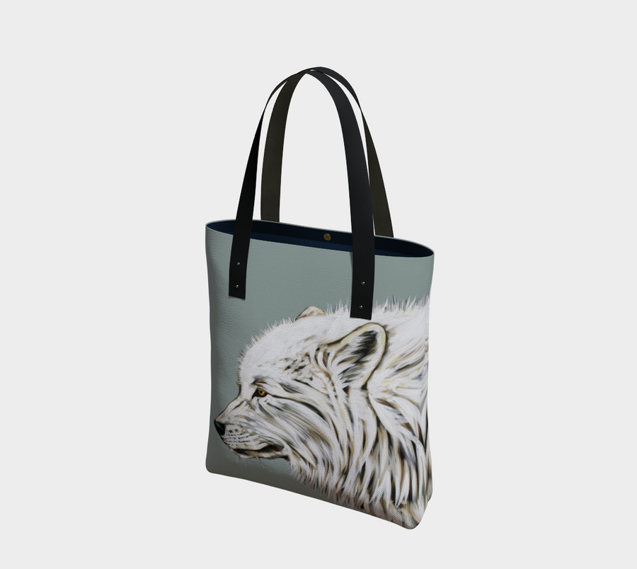 Dreaming of a White Wolf - Tote Bag