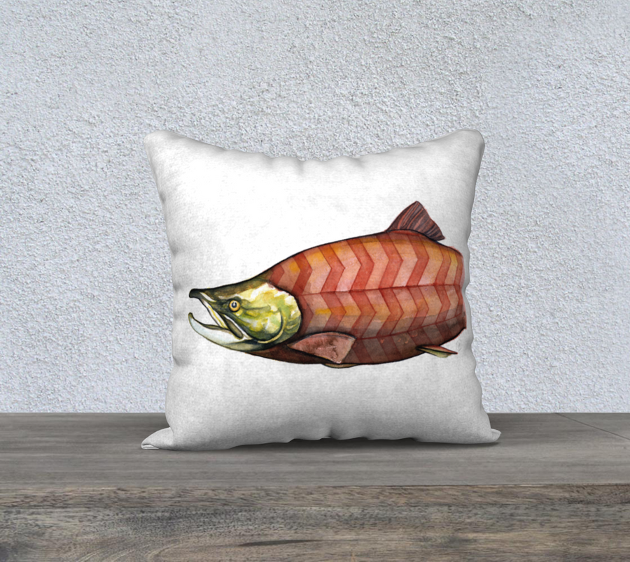 Chevron Salmon - 18'x18' Pillow Cover
