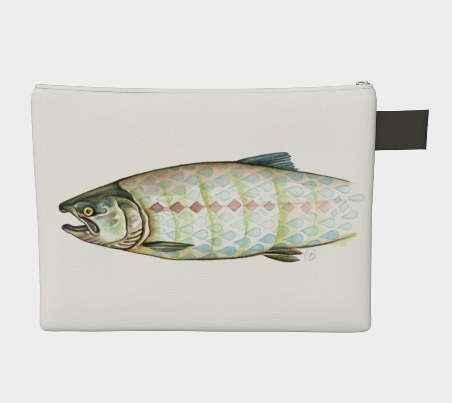 Carry-all zipper pouches featuring beautiful artwork by Canadian artist Leah Pipe. Denim-lined carry-alls come in 4 handy sizes to make toting and organizing almost anything effortless.