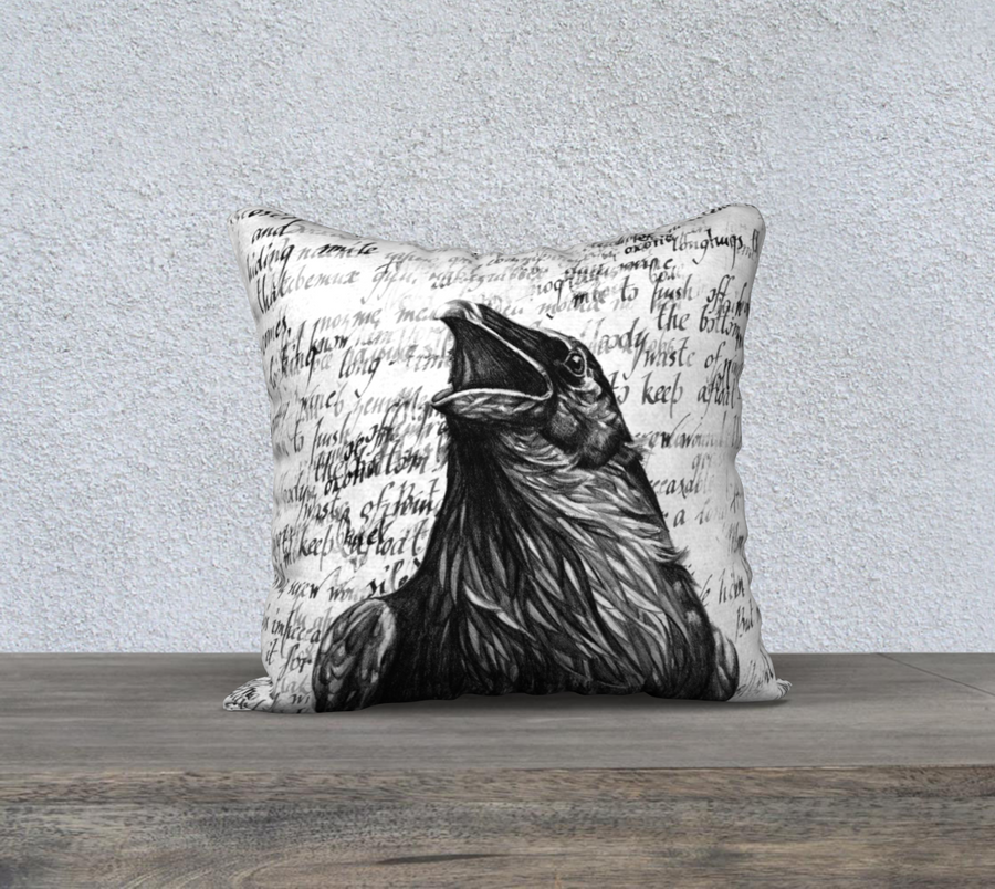 Raven Love Language - 18x18 Pillow Cover