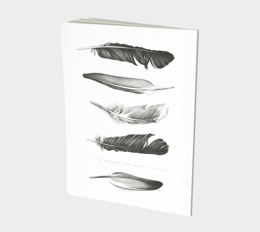 Five Feathers Five Dreams - Notebook - LARGE