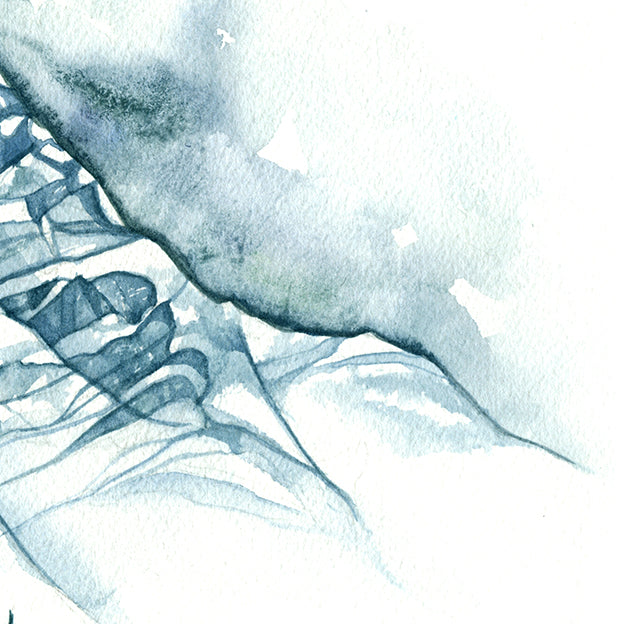 Winter Water Mountain - Canvas
